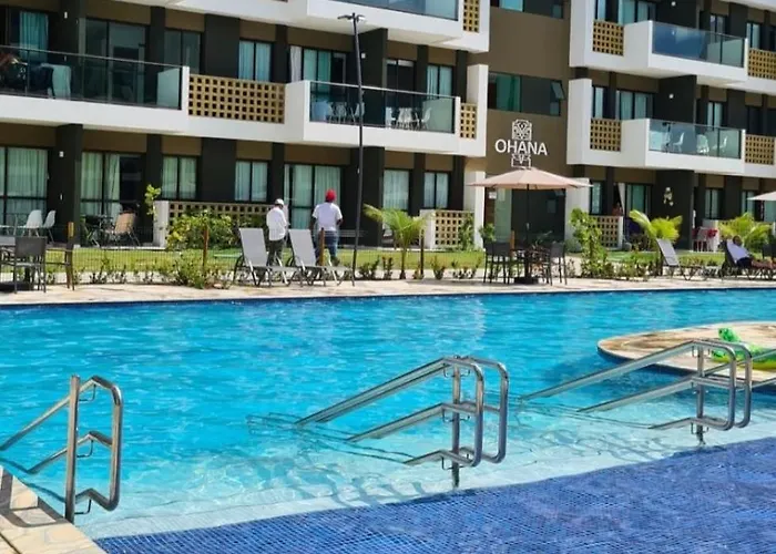 Flat ManaBeach06 com Vista para Piscina 300 metros da Paria de Muro Alto Porto de Galinhas